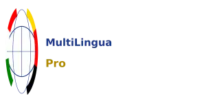 Farbige Weltkugel mit Schriftzug